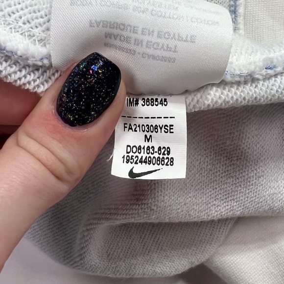 Nike Sportswear French Terry All Over Palm Print Hoodie - blue/purple, M - Picture 5 of 9